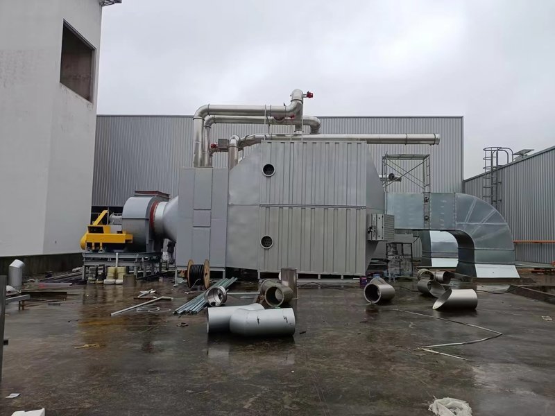 汽車涂裝 12萬(wàn)風(fēng)量沸石轉(zhuǎn)輪+催化燃燒設(shè)備